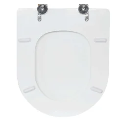 Copriwater ovale Esedra in mdf bianco