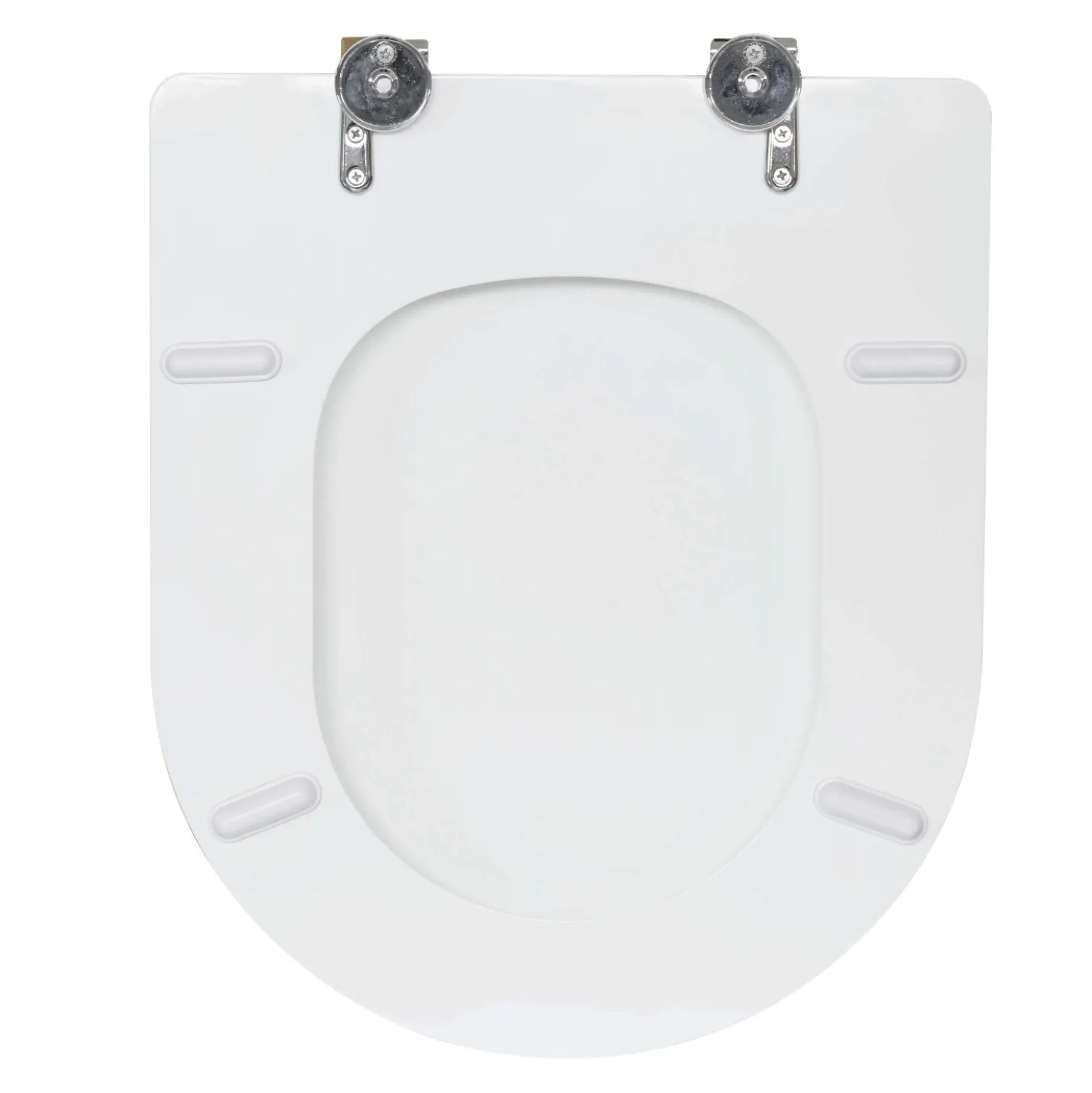Copriwater ovale Esedra in mdf bianco