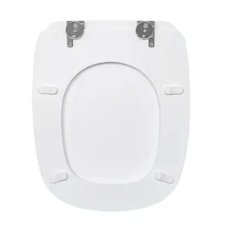 Copriwater ovale Fleo in mdf bianco