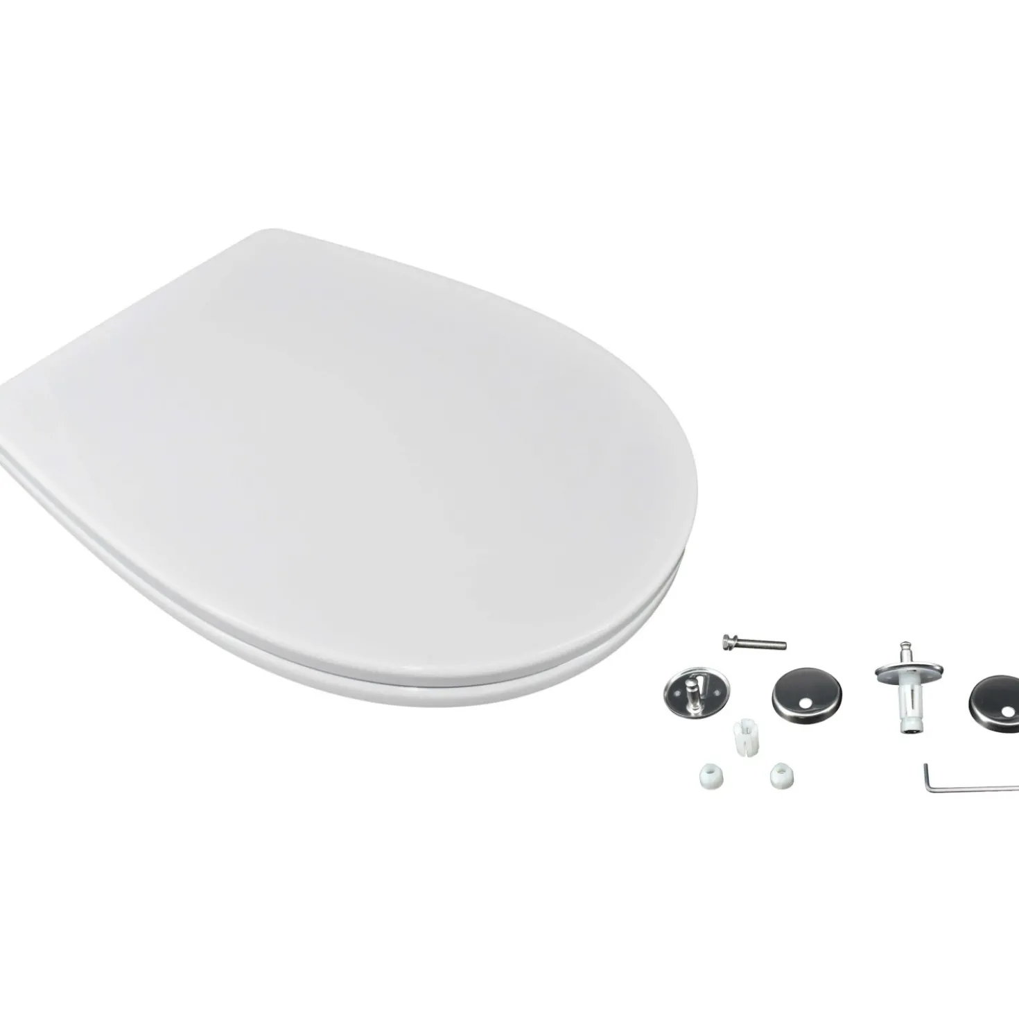 Copriwater ovale Grace in termoindurente bianco