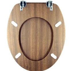 Copriwater ovale in mdf finitura noce