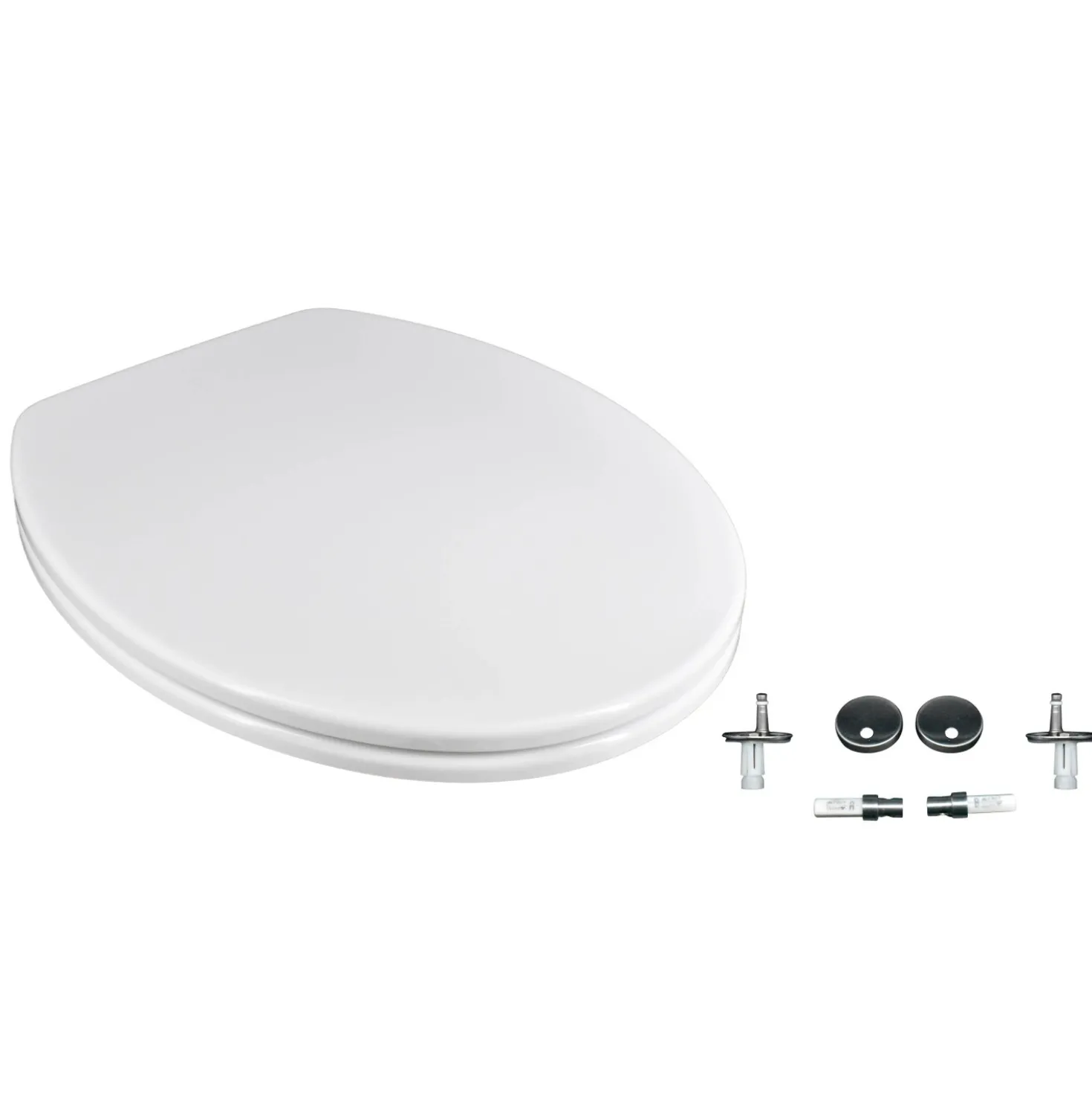 Copriwater ovale in termoindurente bianco