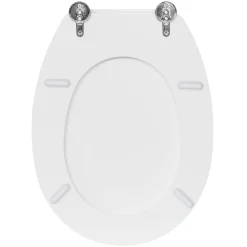 Copriwater ovale Liuto in mdf bianco
