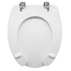 Copriwater ovale per disabili Sagittario in mdf poliesterato bianco
