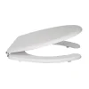 Copriwater ovale per disabili in legno stabilizzato bianco