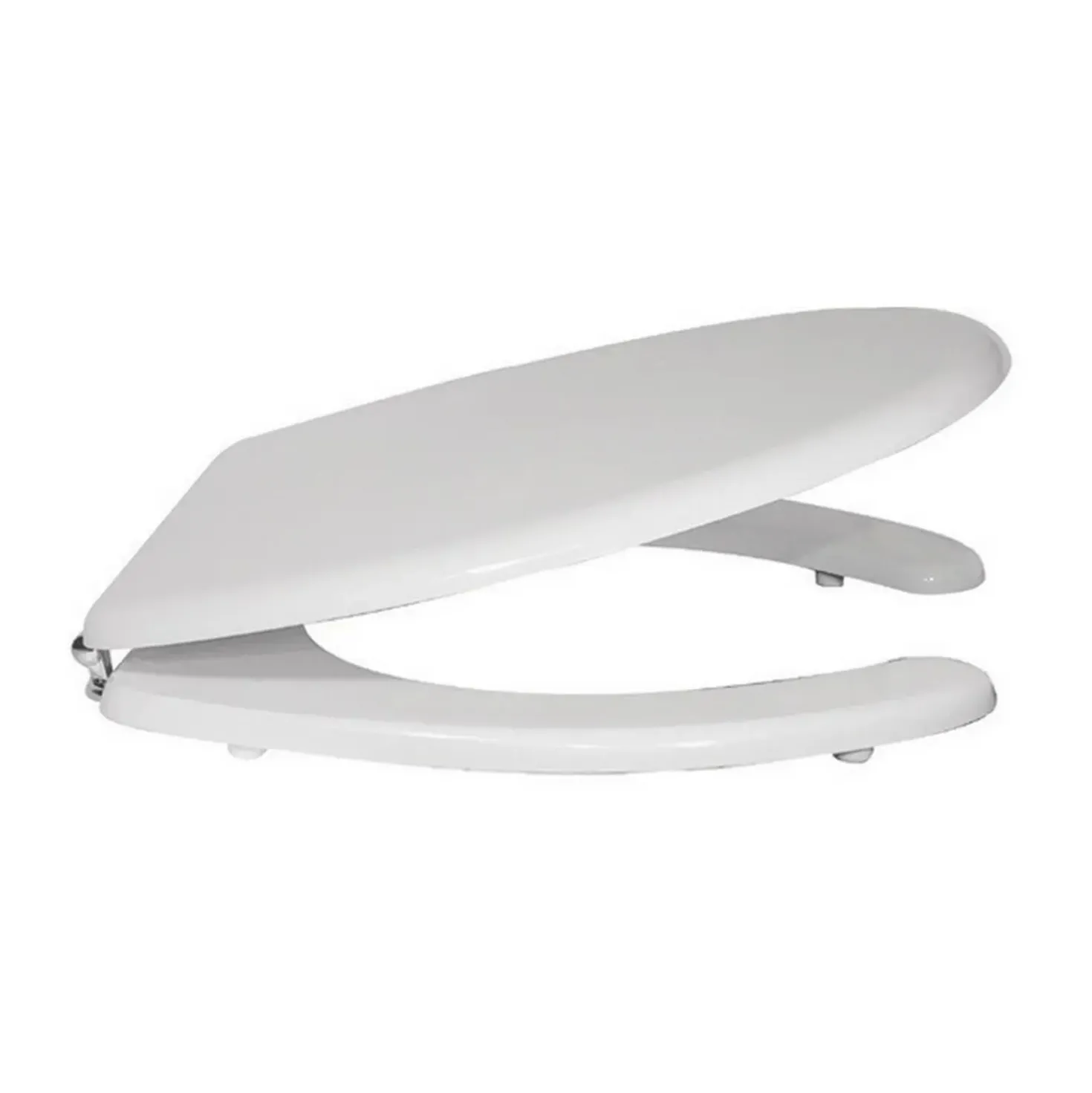Copriwater ovale per disabili in legno stabilizzato bianco