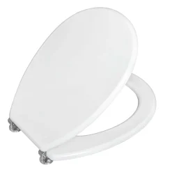 Copriwater ovale Piemonte in mdf bianco