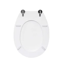 Copriwater ovale Piemonte in mdf bianco