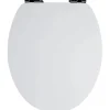 Copriwater ovale universale in mdf bianco