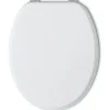 Copriwater ovale universale in mdf bianco