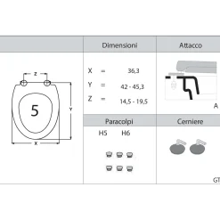 Copriwater termoindurente dedicato modello selnova 3