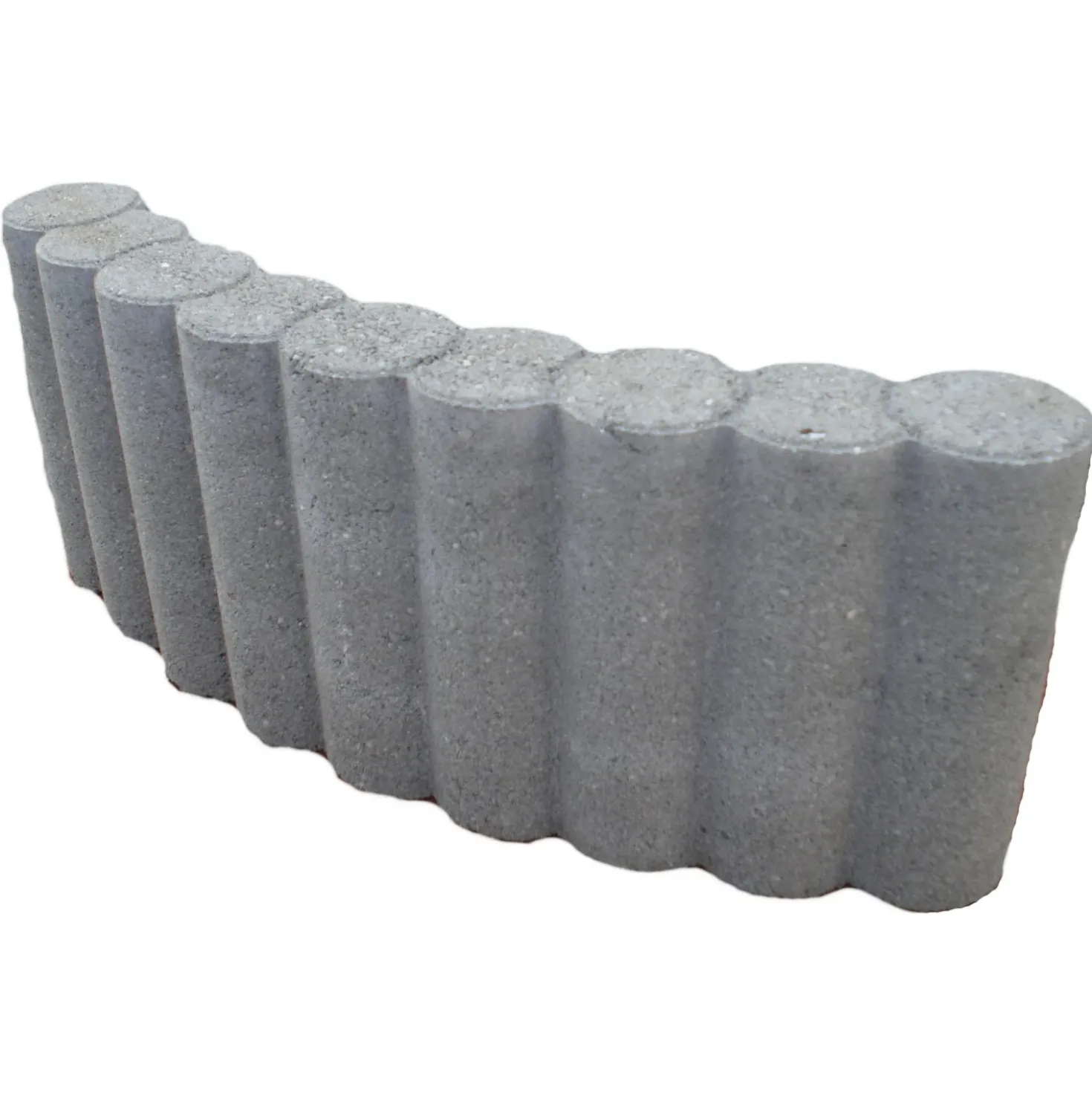 Cordolo bordo curvo in cemento 50x6,5x20 cm grigio