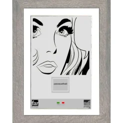 Cornice da muro Boyd con passepartout Grigio 40x50 cm