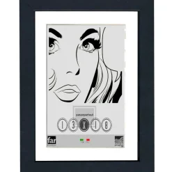 Cornice da muro Boyd con passpartout nero 40x50 cm