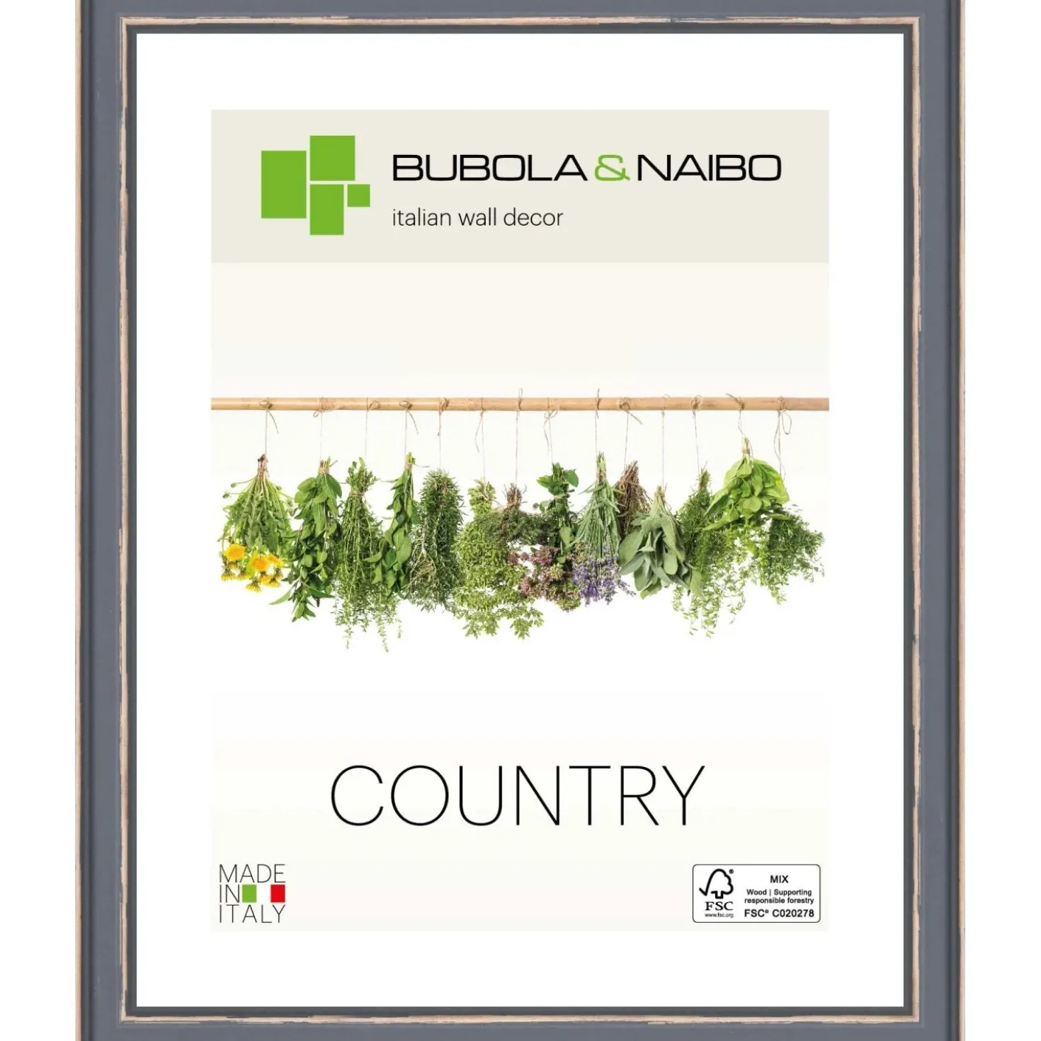 Cornice Ringa grigia 30x40 cm