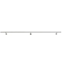 Corrimano 3 m acciaio inox satinato con kit di montaggio