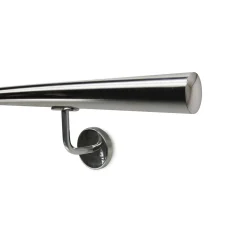 Corrimano 2 m acciaio inox lucido con kit di montaggio