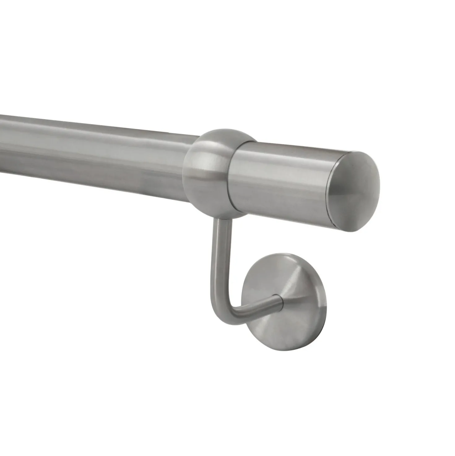Corrimano 3 m supporto ad anello acciaio inox satinato con kit di montaggio