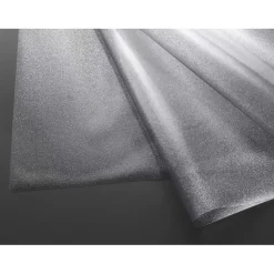 Cristallo Stampato 30 m x 140 cm Glitter Argento