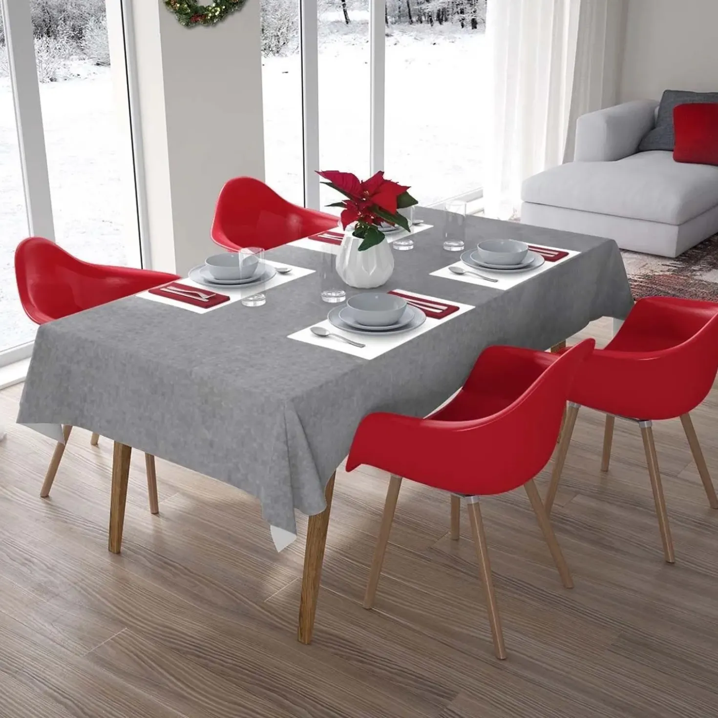 Cristallo Stampato 30 m x 140 cm Glitter Argento