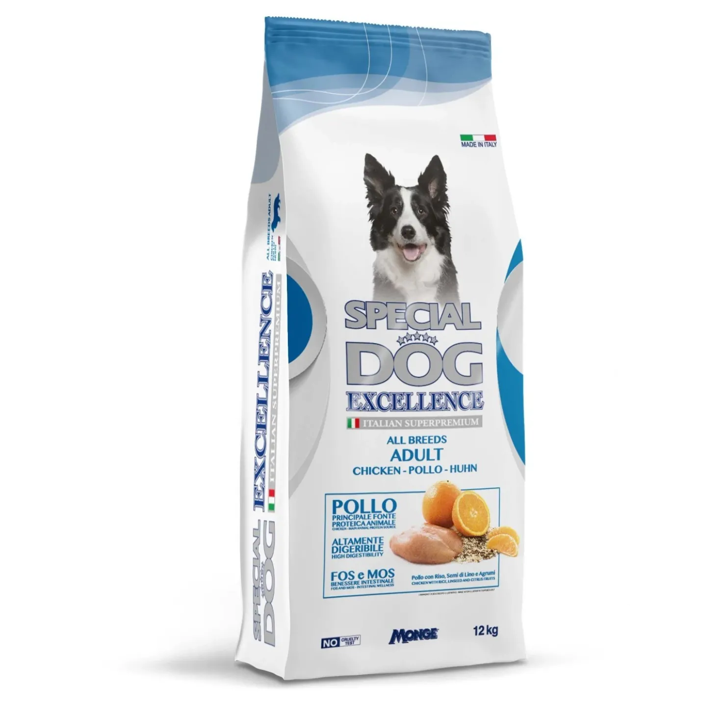 Crocchette per cani Special Monge Dog Excellence Adult Medium al pollo 12 kg