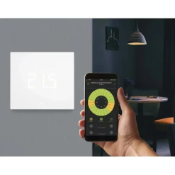 Cronotermostato Smart Home WiFi Vimar riscaldamento e clima da parete bianco