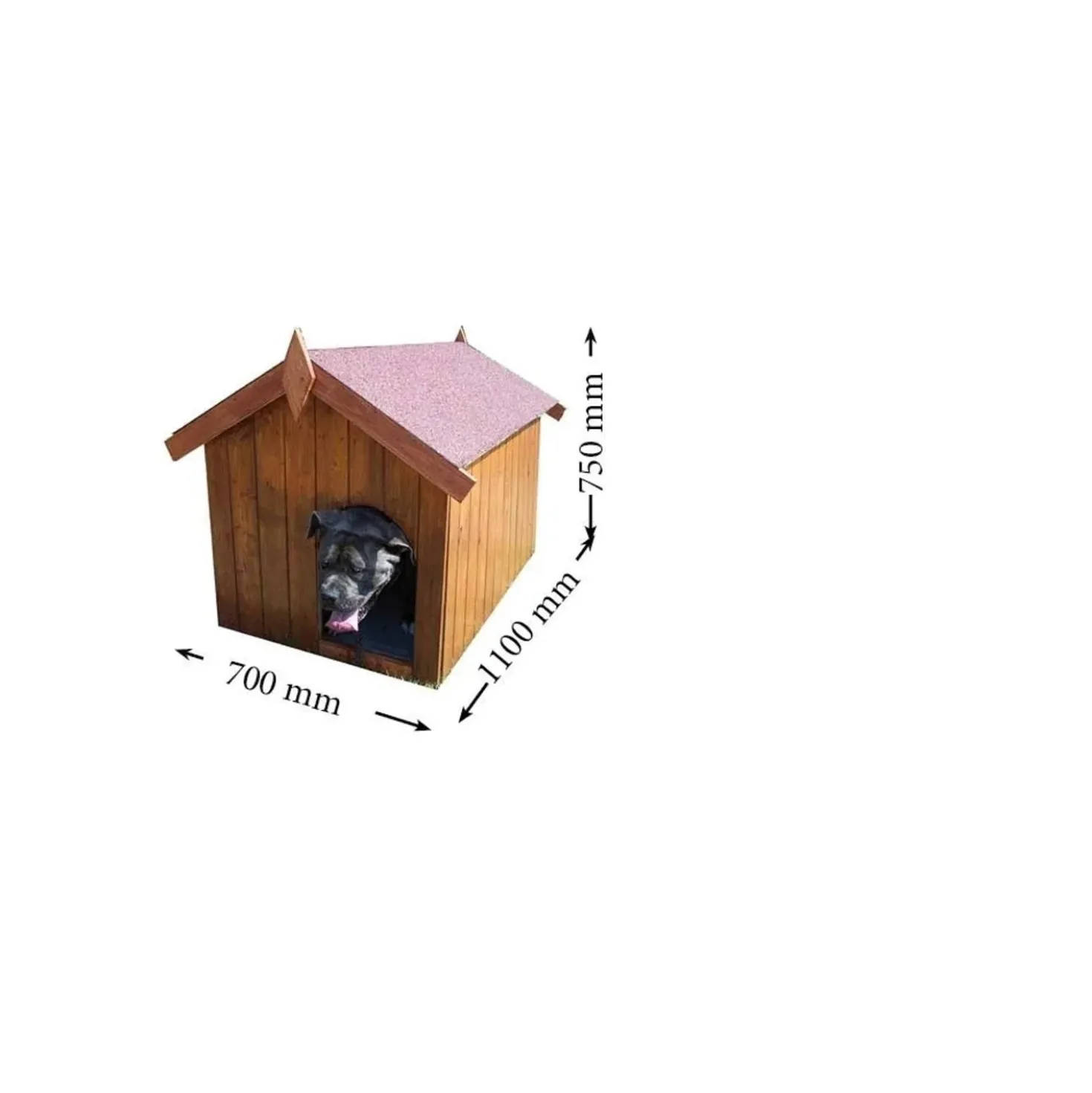 Cuccia per cani in legno tg piccola 60x98 cm