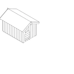 Cuccia per cani in legno tg piccola 60x98 cm