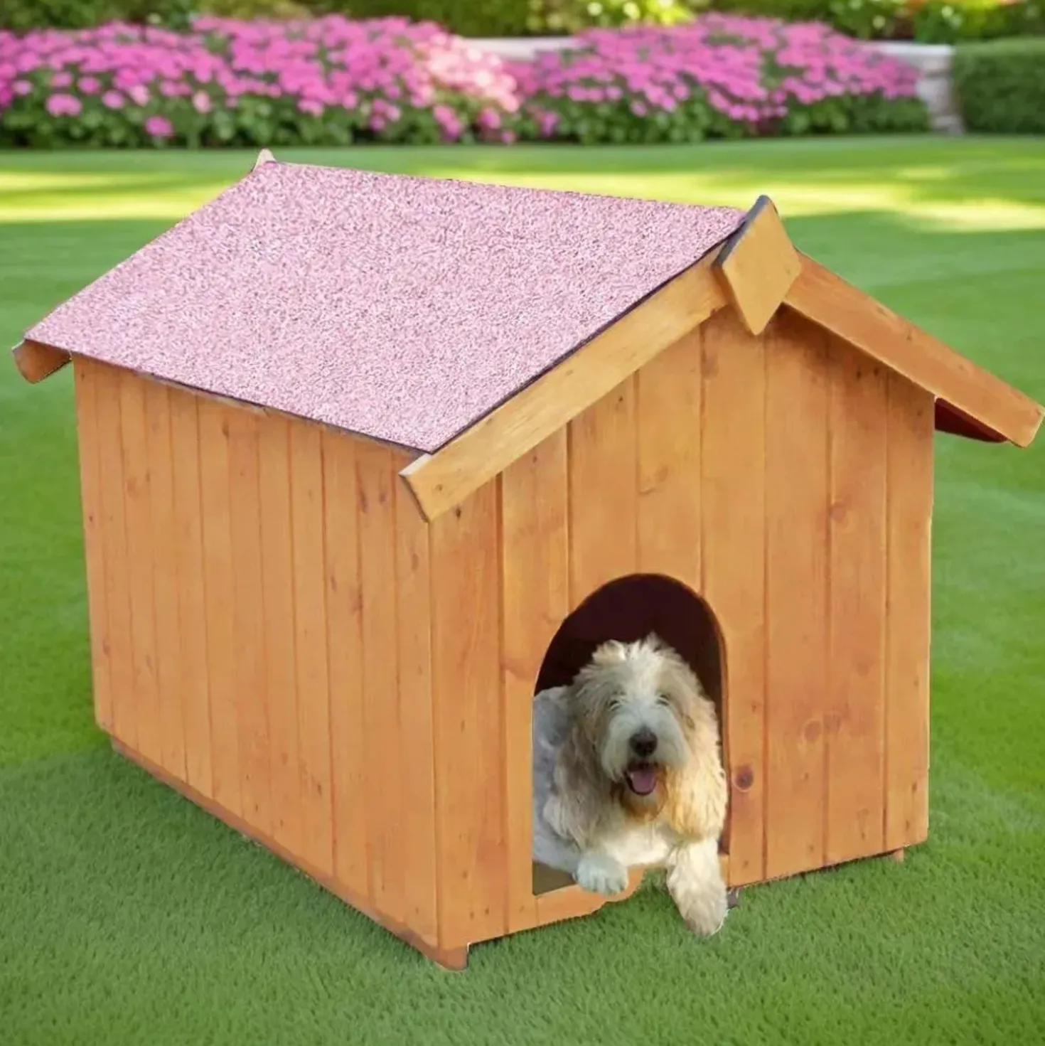 Cuccia per cani in legno tg piccola 60x98 cm