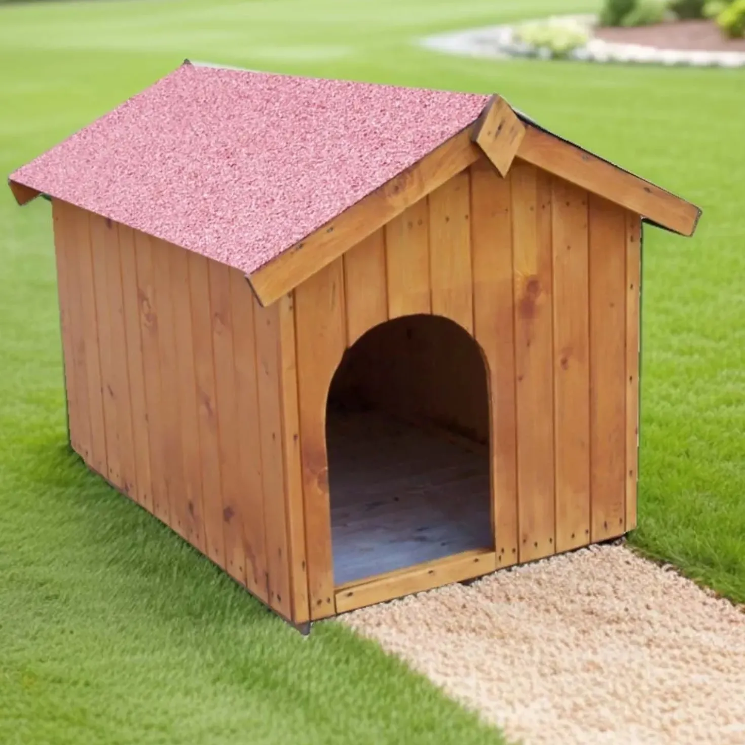 Cuccia per cani in legno tg media 70x106 cm