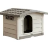 Cuccia per cani in plastica Bungalow Medium beige 89x75x62 cm
