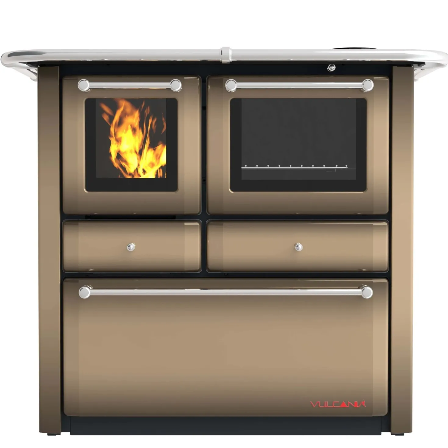 Cucina a legna Emilia Vulcania 6,3 kW cappuccino