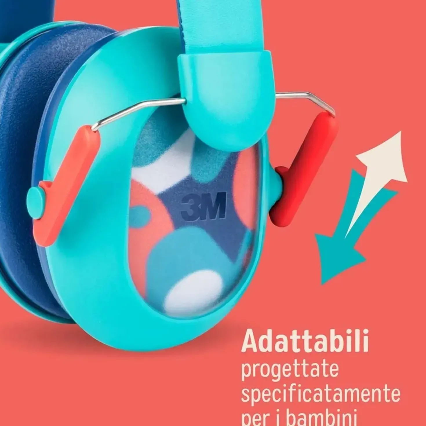 Cuffie auricolari 3M Plus per la protezione acustica dei bambini, (87 - 98 dB)