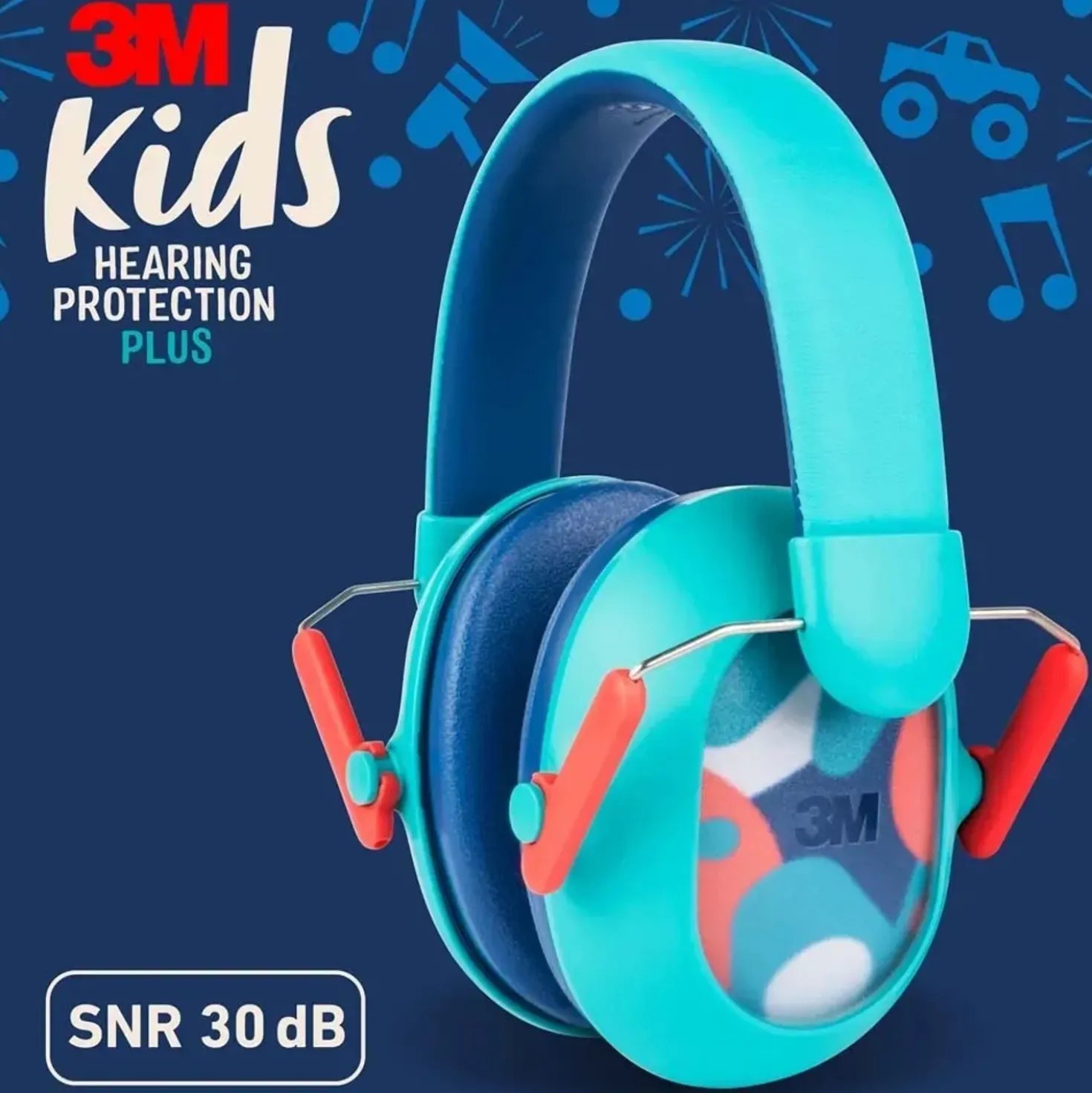 Cuffie auricolari 3M Plus per la protezione acustica dei bambini, (87 - 98 dB)