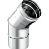 Curva a 45° diam. 100 acciaio inox sp.0,5 mm - mono parete