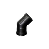 Curva a 45° per stufa a pellet Ø 80 mm x SP 1,2 mm con guarnizione