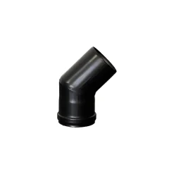 Curva a 45° per stufa a pellet Ø 100 mm x SP 1,2 mm con guarnizione