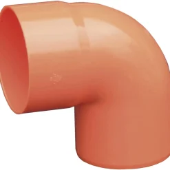 Curva per gronda in PVC arancione 87° Ø 125 mm