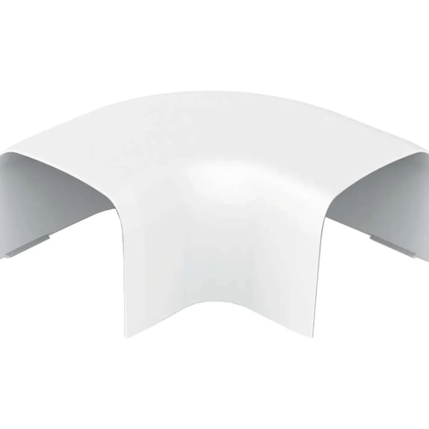 Curva piana per canalina Bianco puro 65x50 mm