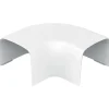 Curva piana per canalina Bianco puro 80x60 mm