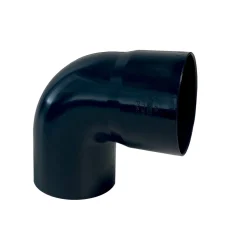 Curva pluviale in PVC Marley First Plast antracite 87° Ø 80 mm
