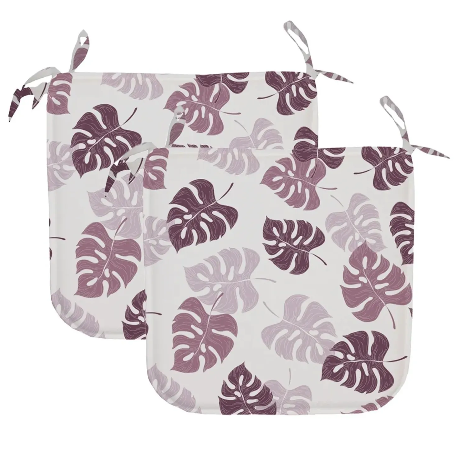 Cuscini per sedia Foglia rosa 2pz 40x40 cm