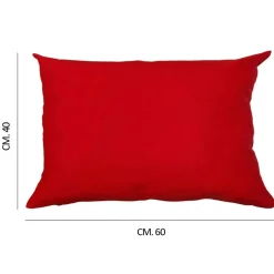 Cuscino arredo 60x40 cm rosso