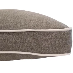 Cuscino con fascia e doppio piping grigio 30x50 cm