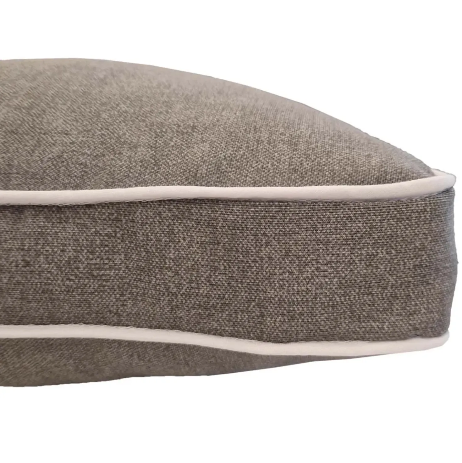 Cuscino con fascia e doppio piping grigio 30x50 cm