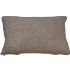Cuscino con fascia e doppio piping grigio 30x50 cm