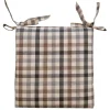 Cuscino coprisedia sfoderabile con lacci quadri 40x40x5 cm grigio