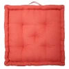 Cuscino da pavimento rosso 45x45x10 cm