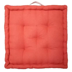 Cuscino da pavimento rosso 45x45x10 cm