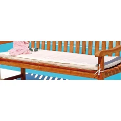 Cuscino per panca sfoderabile ecrù 50x151x5 cm 3 posti